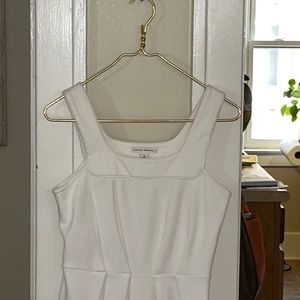 Banana Republic white cotton pleated sleeveless dress sz 4